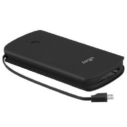 ubayu25 5000mah 聚合物移動(dòng)電源 自帶線 黑色移動(dòng)電源產(chǎn)品圖片4